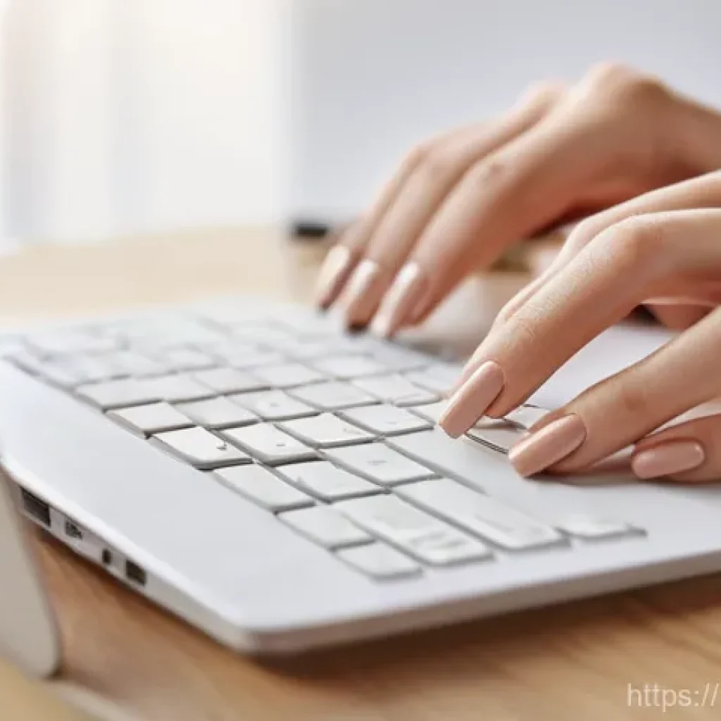오피스룩에 어울리는 네일 컬러 - **Prompt 1: "Elegant Professional Nude Nails"**
A close-up of a diverse pair of hands, showcasin...